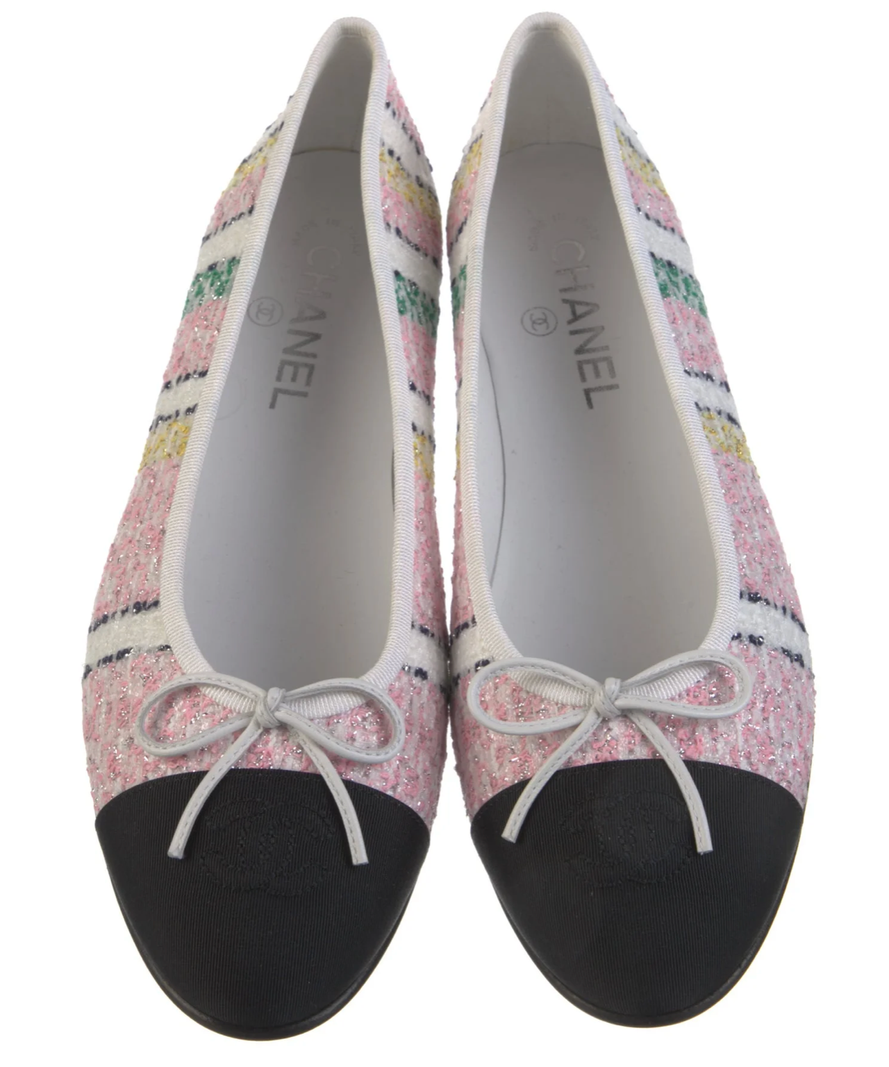chanel Tweed ballet flats